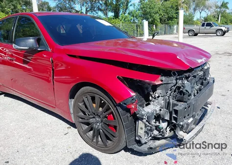 2018 Infiniti Q50 3.0T Red Sport 400 из США, поврежденный, VIN JN1FV7AP3JM461111